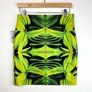 NWT Worthington Petite Lush Jungle Mini Skirt 4P